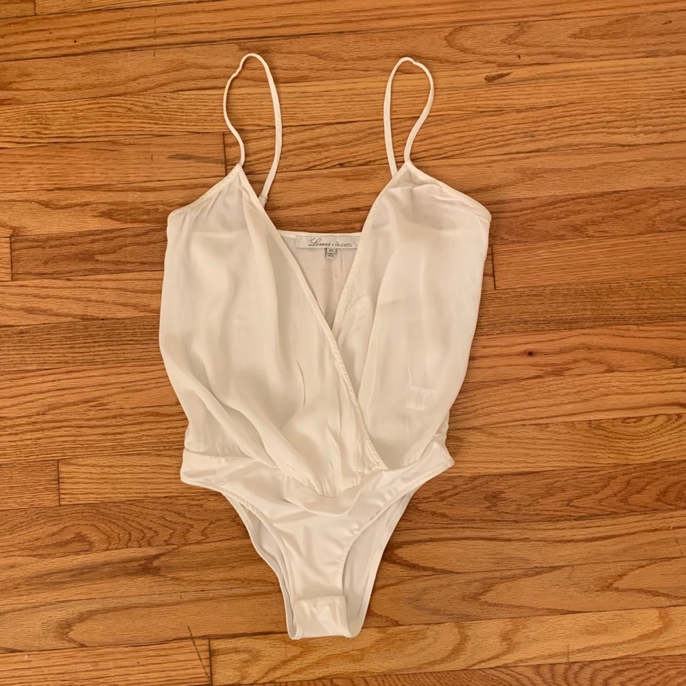 Lovers + Friends White bodysuit